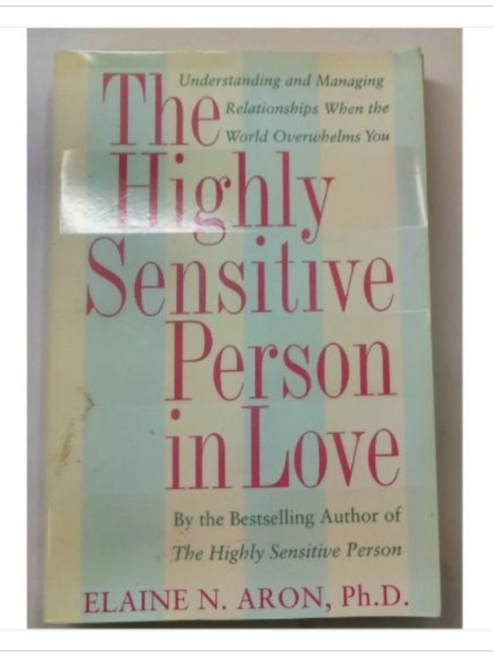 The Highly Sensitive Person in Love Managing Relationships Broadway 2001 PB